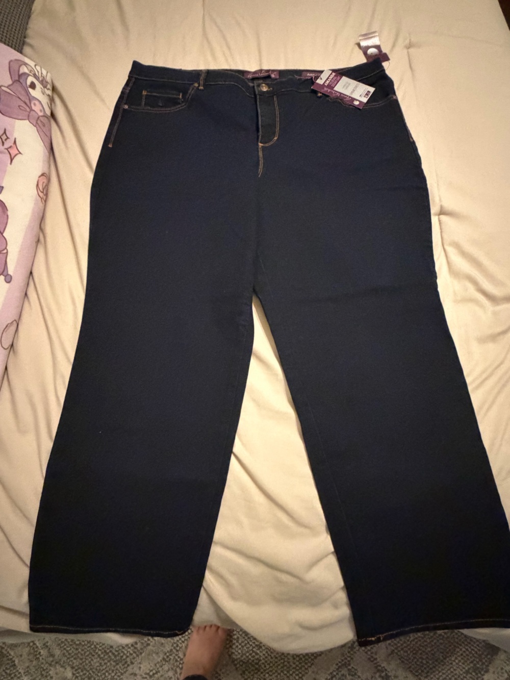 Wide Leg Women’s Jeans in Dark Navy